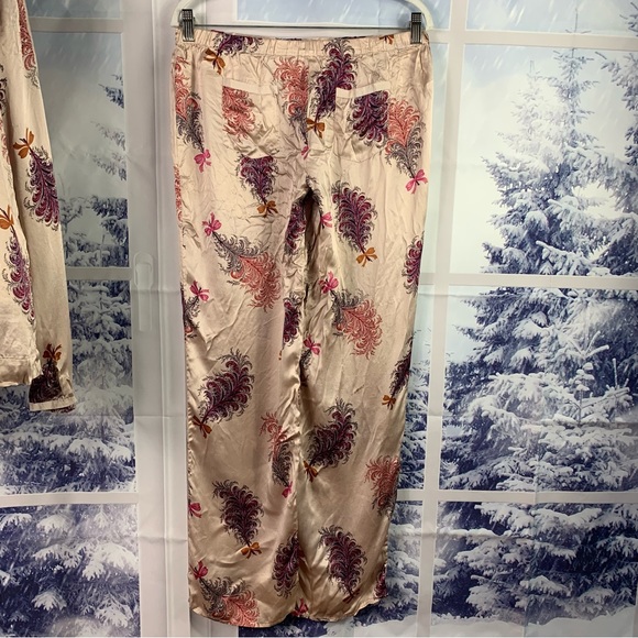 Victorias Secret Silk Floral Long Sleeve Pants Pajamas Small - Picture 14 of 14
